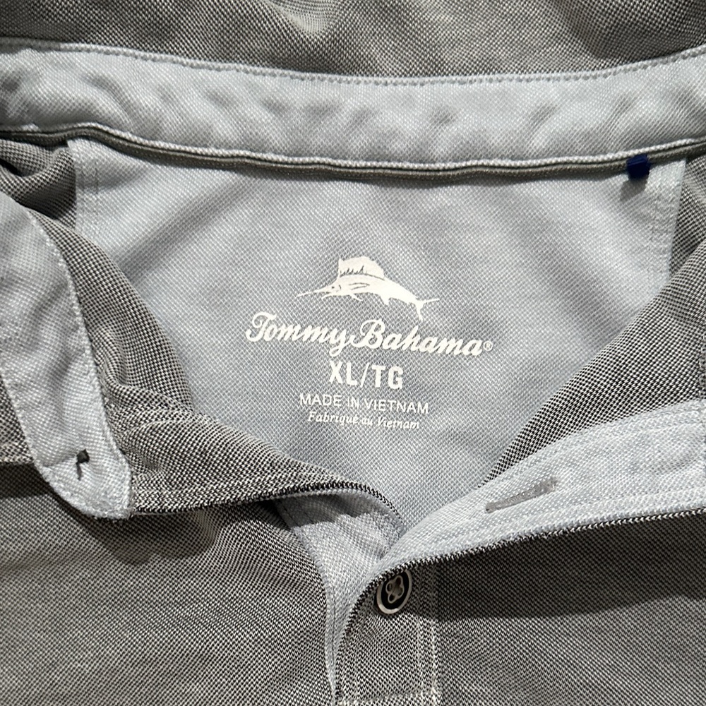 Tommy Bahama Light Gray Polo Shirt - Picture 2 of 4